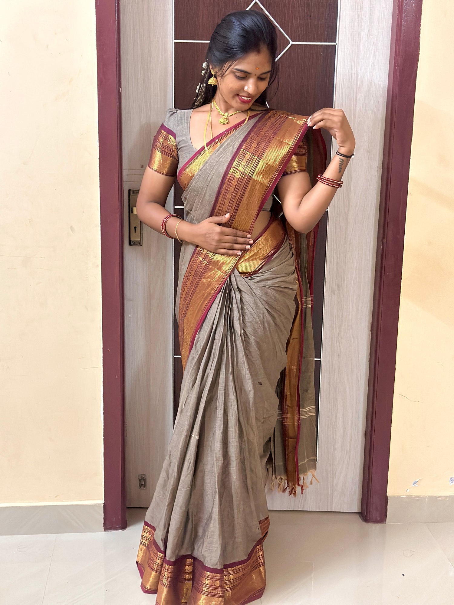 Handloom cotton Saree