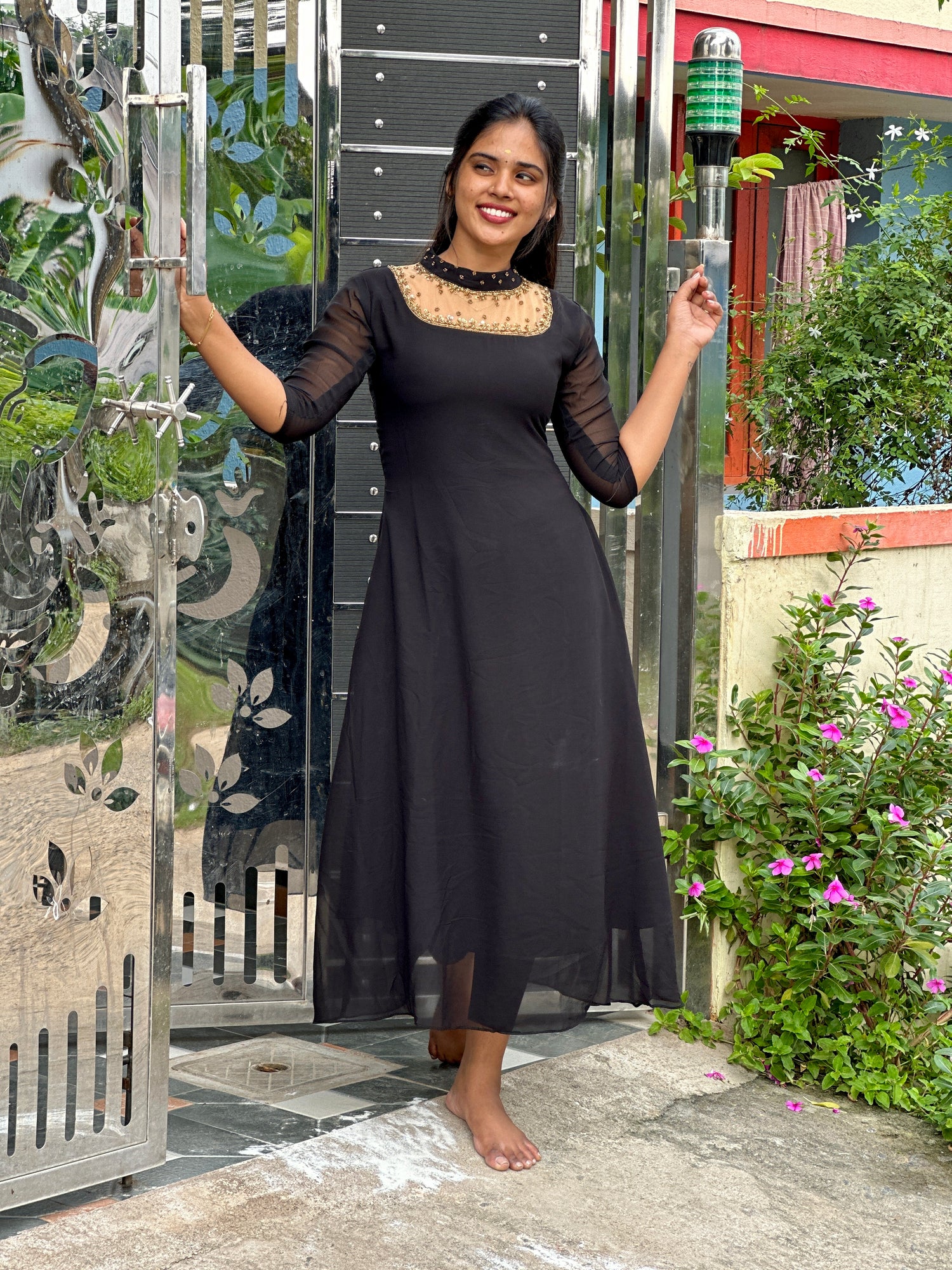 Jewel Neck Kurtis