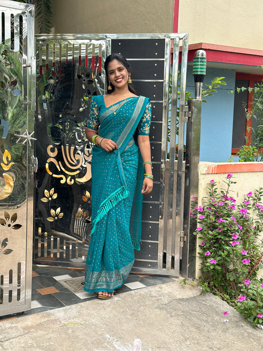Saree & work blouse combo