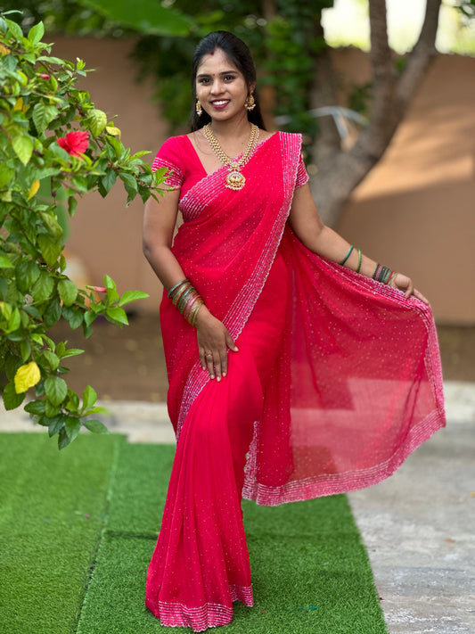 Fancy space silk saree