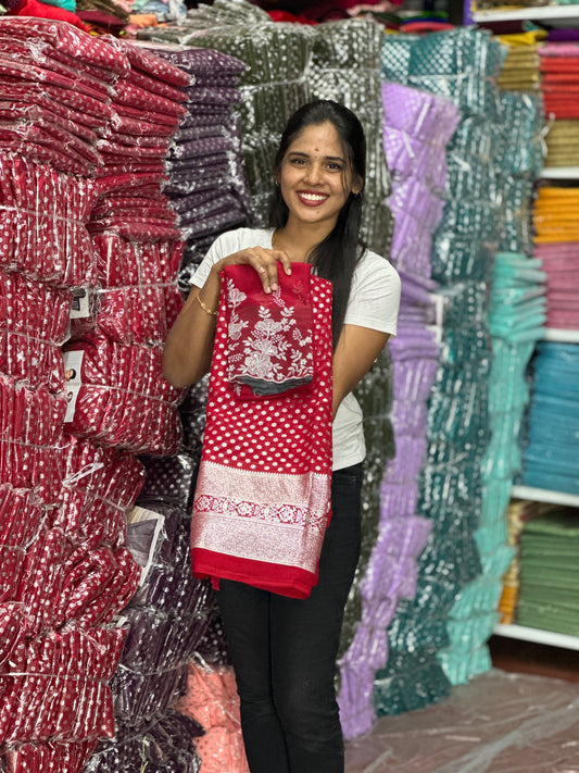 SAREE & WORK BLOUSE COMBO