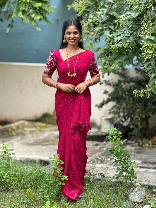 Saree & work blouse combo
