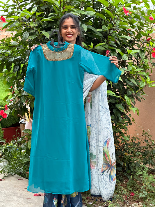 Jewel neck kurti