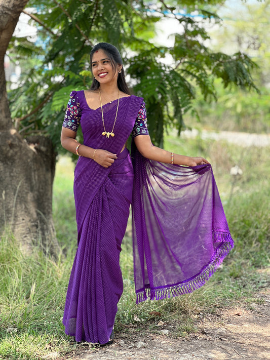 SAREE & WORK BLOUSE COMBO