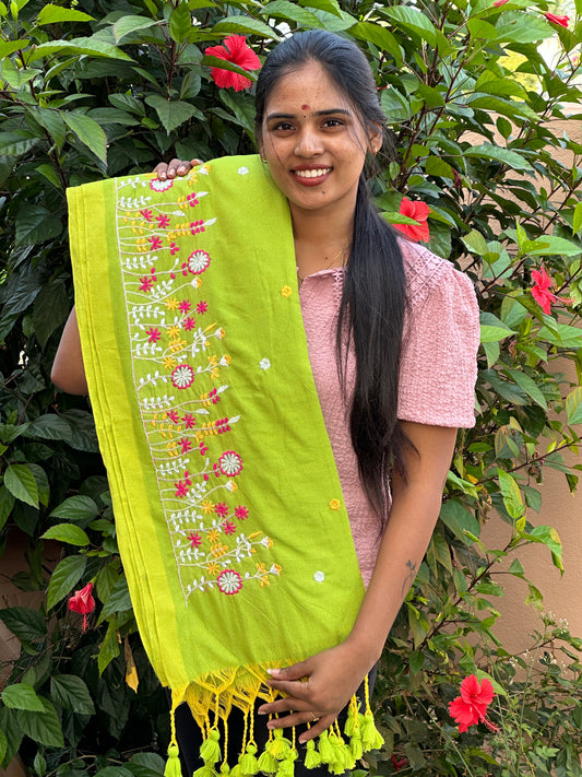 KHADI COTTON EMBROIDERY WORK