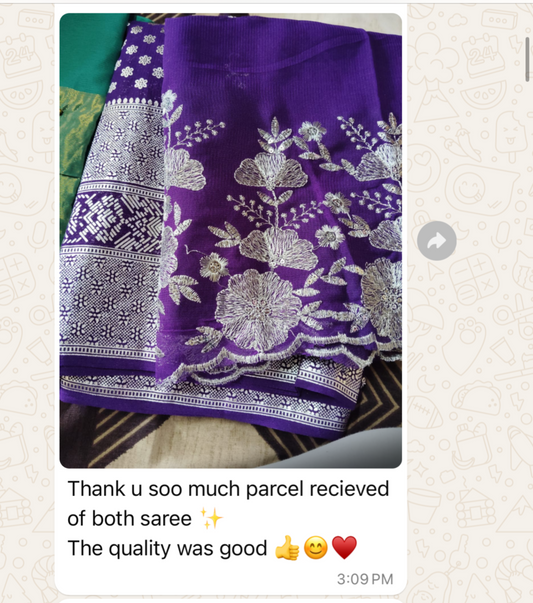 SAREE & WORK BLOUSE COMBO