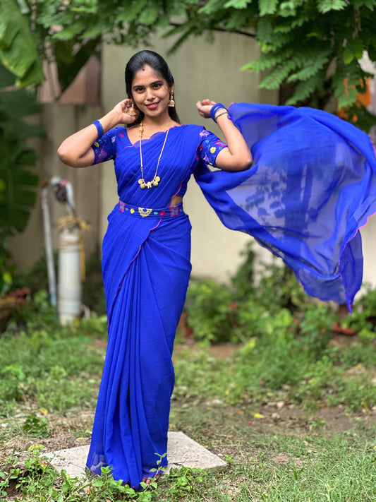 Saree & work blouse combo