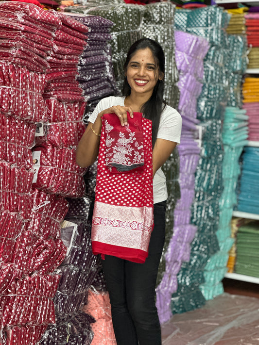 SAREE & WORK BLOUSE COMBO