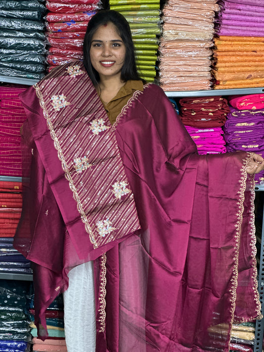 Silk Saree + work blouse combo