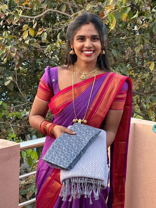 SAREE & WORK BLOUSE COMBO