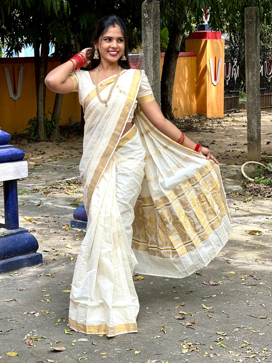 Kerala Traditional Cotton Saree