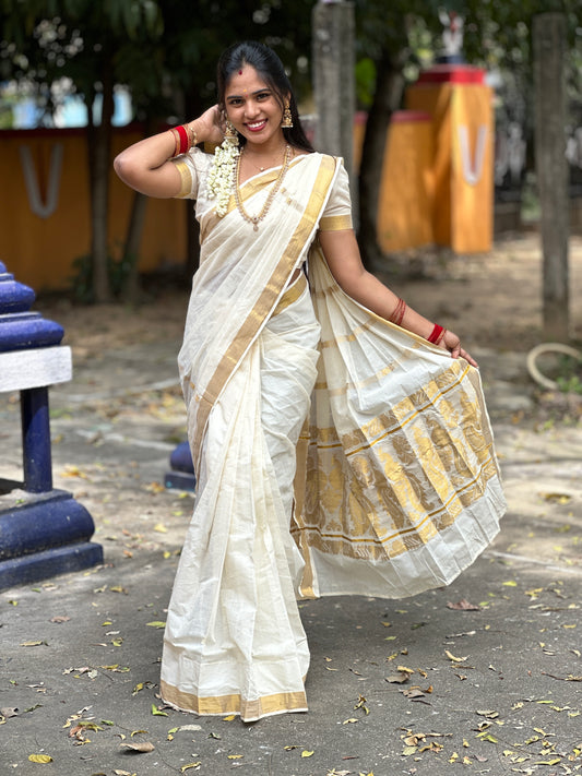 Kerala Traditional Cotton Saree