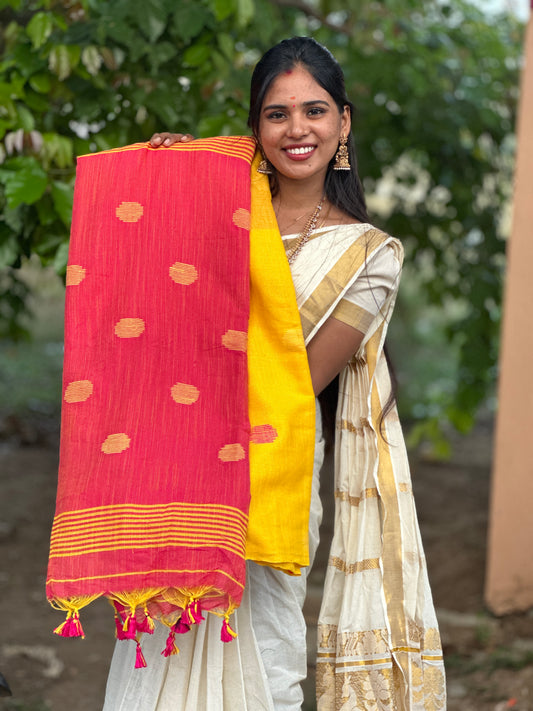 Mul cotton saree