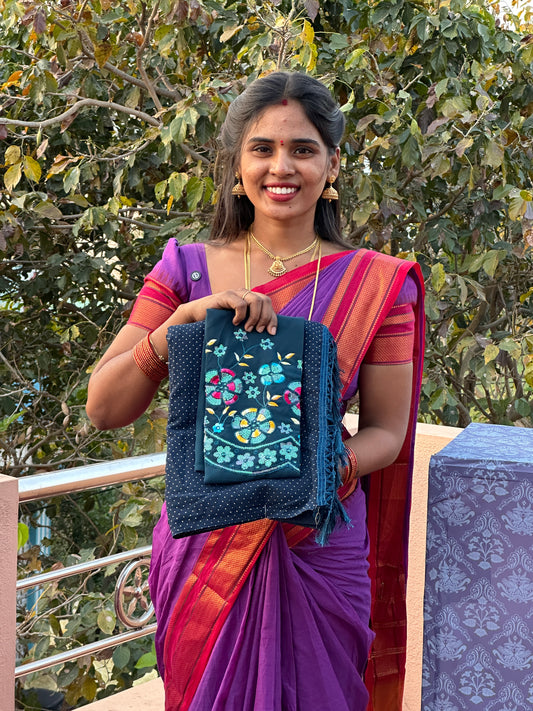 SAREE & WORK BLOUSE COMBO