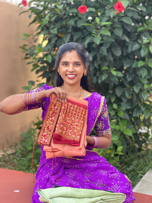 Saree work blouse and hip belt COMBO