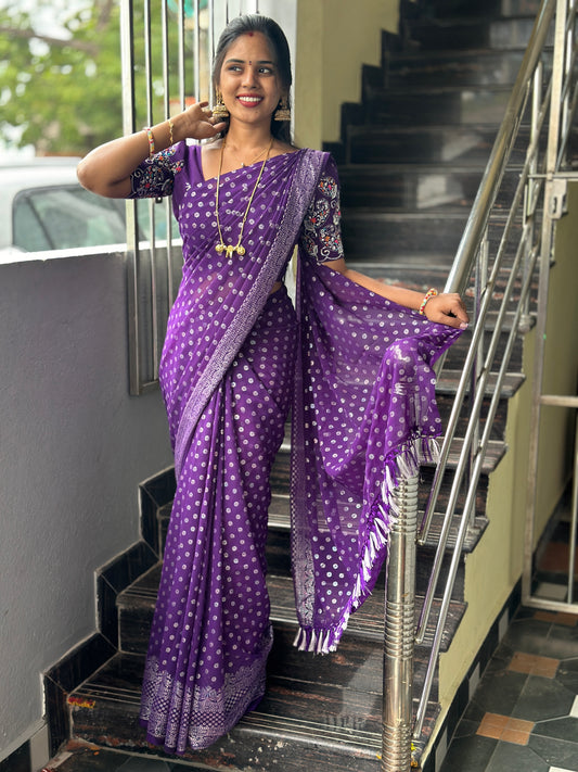 Saree & work blouse combo