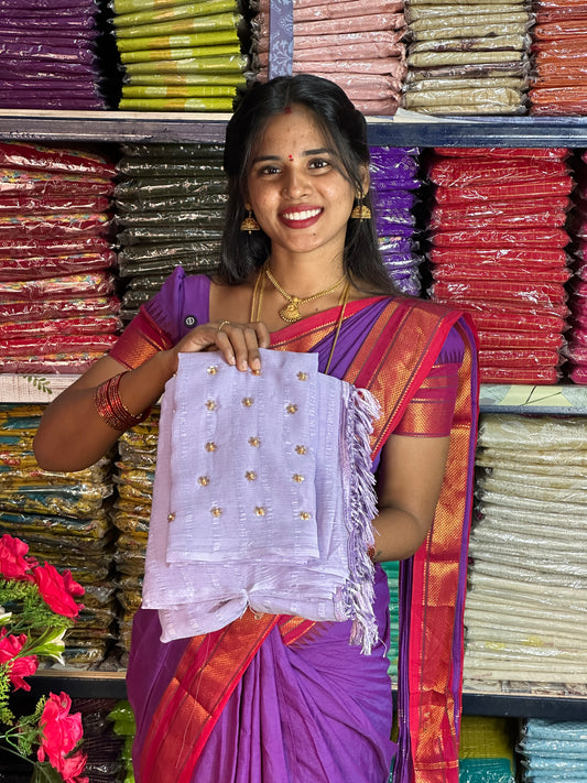 SAREE & WORK BLOUSE COMBO
