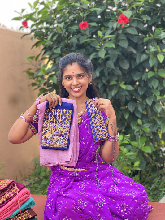Saree work blouse and hip belt COMBO