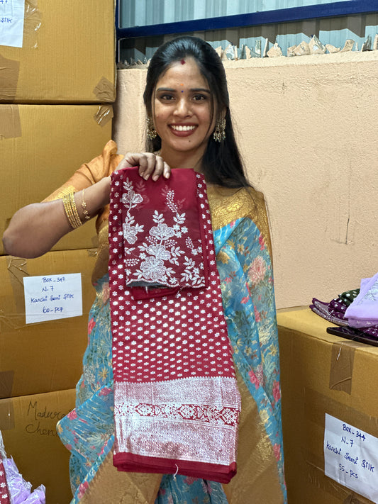 SAREE & WORK BLOUSE COMBO