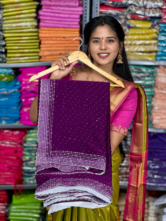 Fancy space silk saree