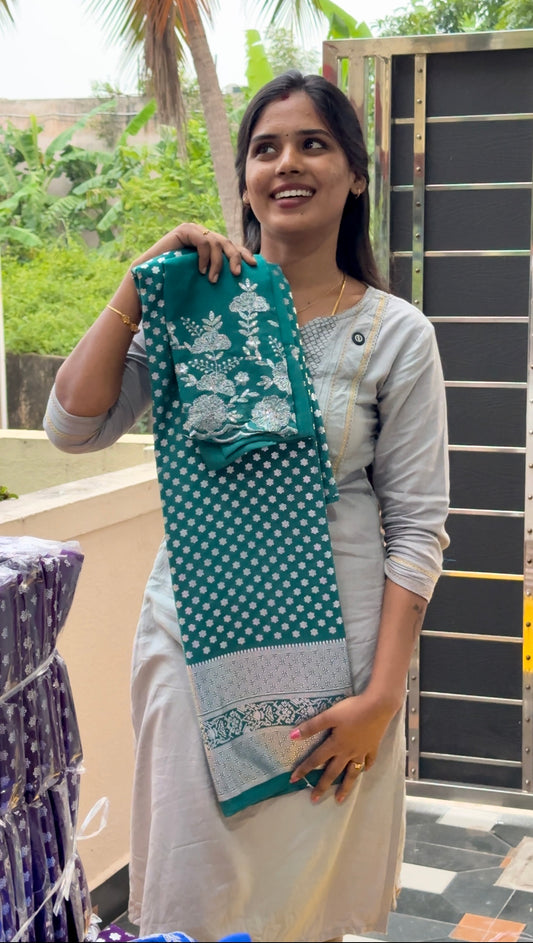 SAREE & WORK BLOUSE COMBO
