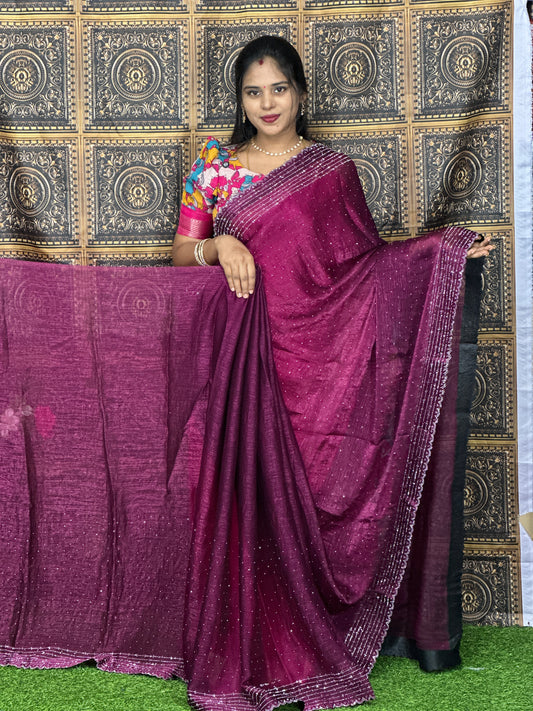 Fancy space silk saree