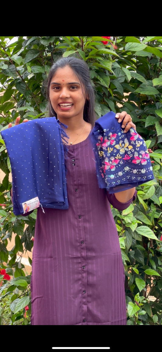 SAREE & WORK BLOUSE COMBO