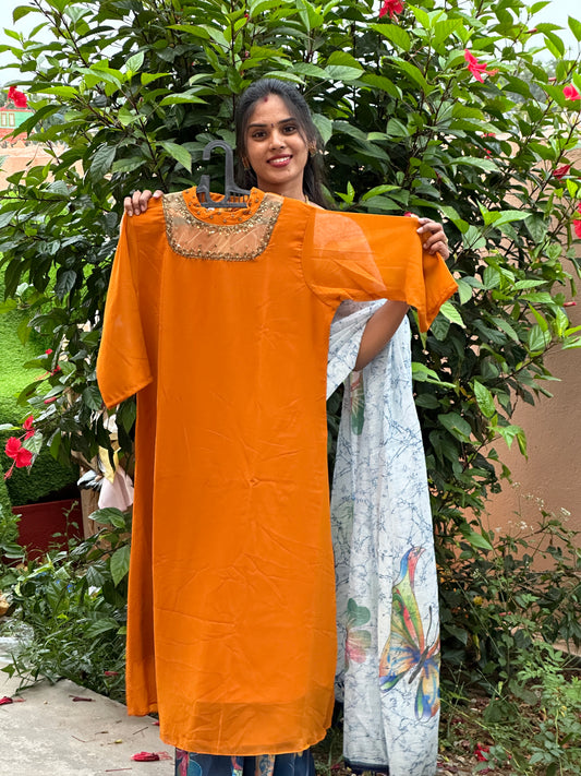 Jewel Neck Kurti