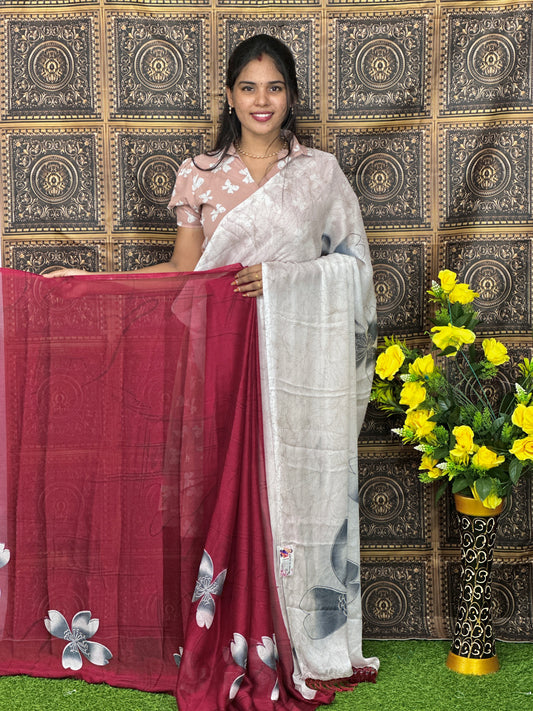 georgette half saree