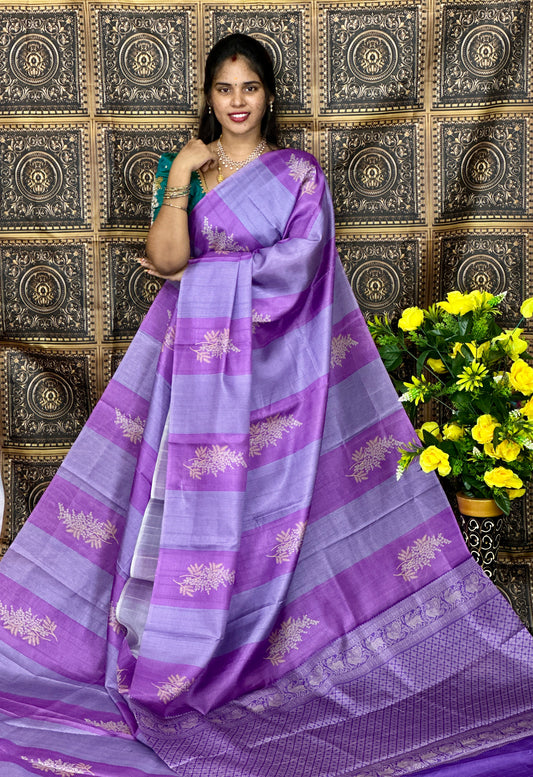 Linen silk saree