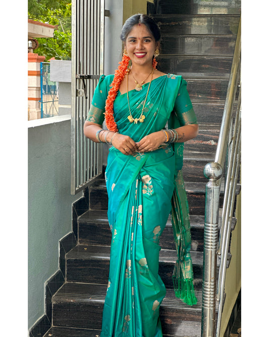 Premium borderless soft silk Saree