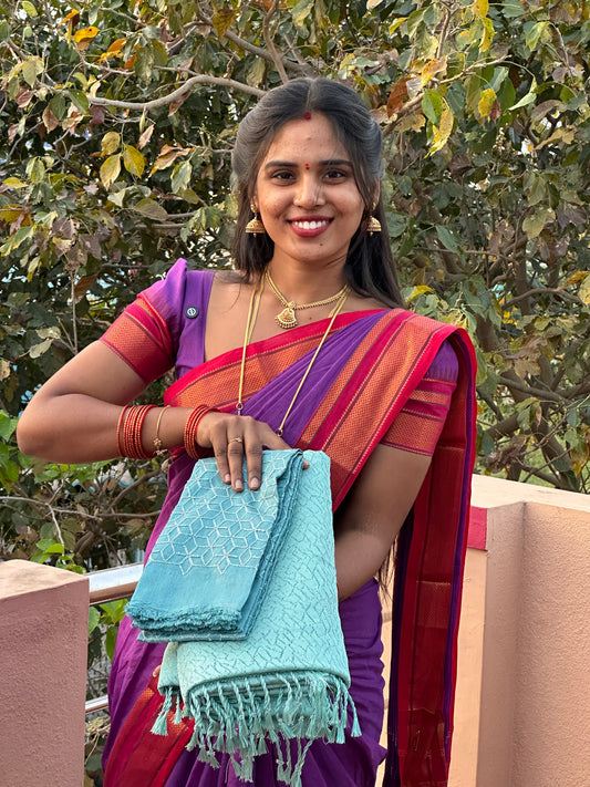 SAREE & WORK BLOUSE COMBO