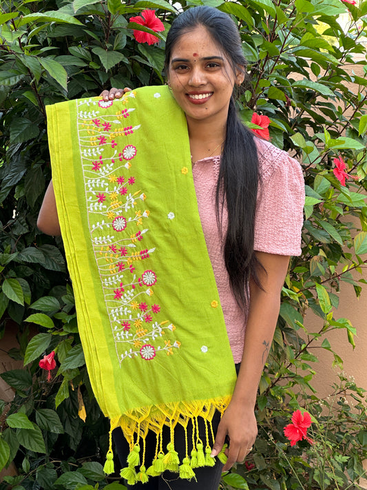 KHADI COTTON EMBROIDERY WORK