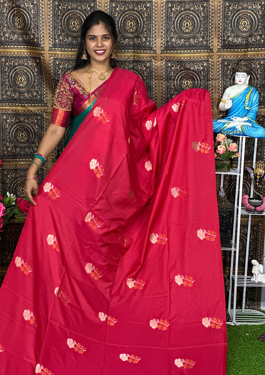 Borderless Soft silk saree