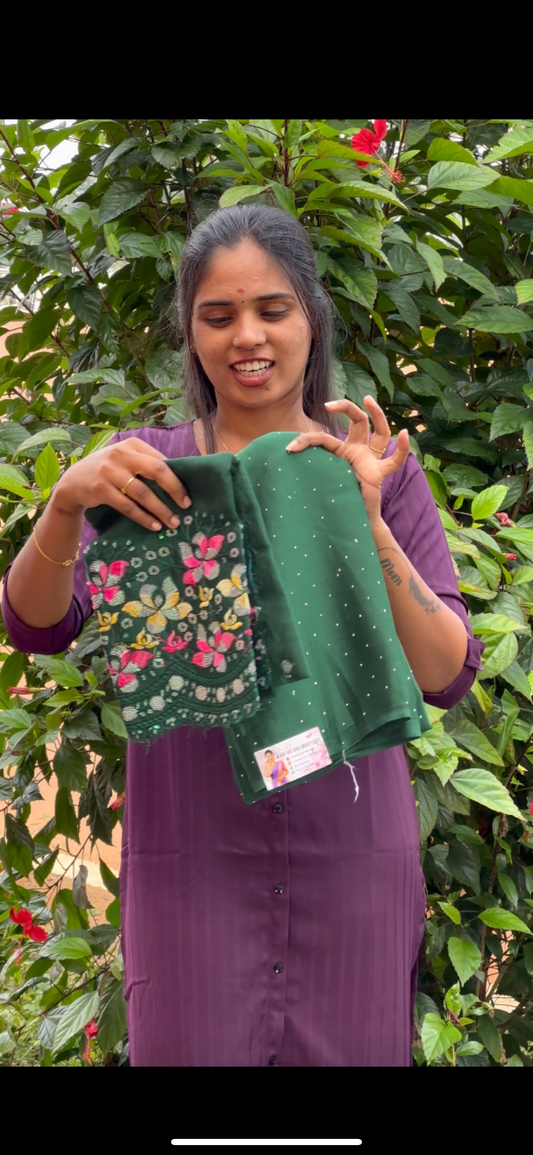 SAREE & WORK BLOUSE COMBO
