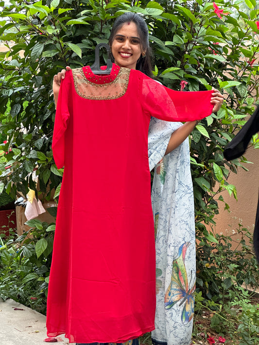 Jewel Neck Kurti