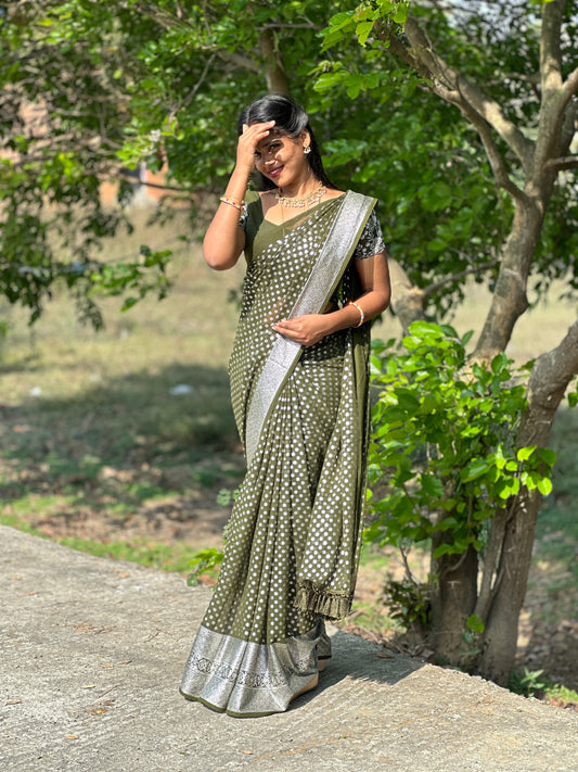SAREE & WORK BLOUSE COMBO