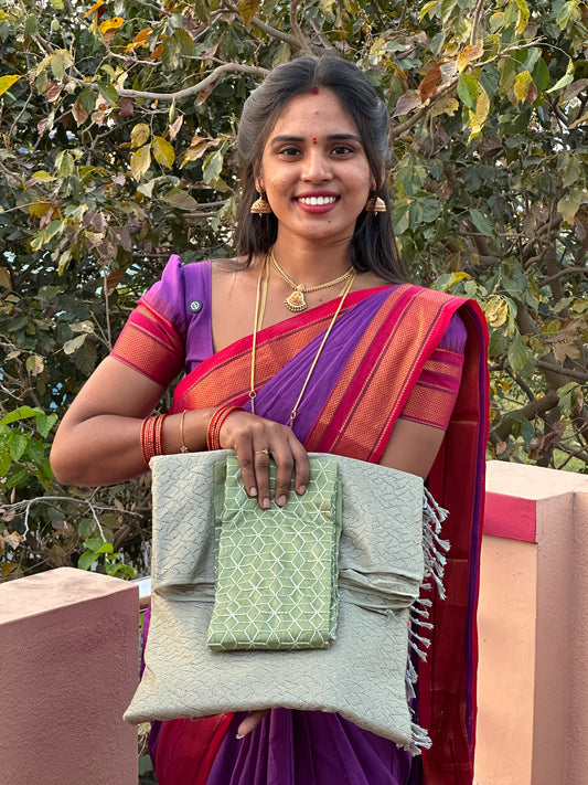SAREE & WORK BLOUSE COMBO