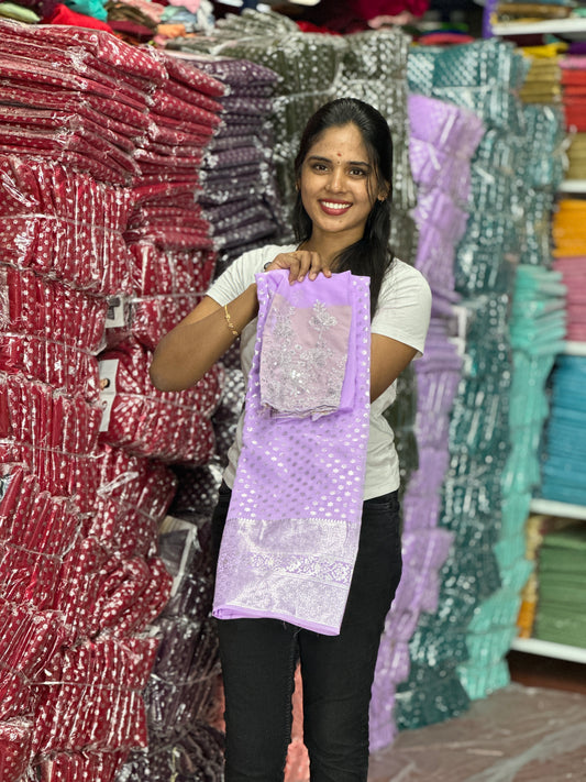 SAREE & WORK BLOUSE COMBO