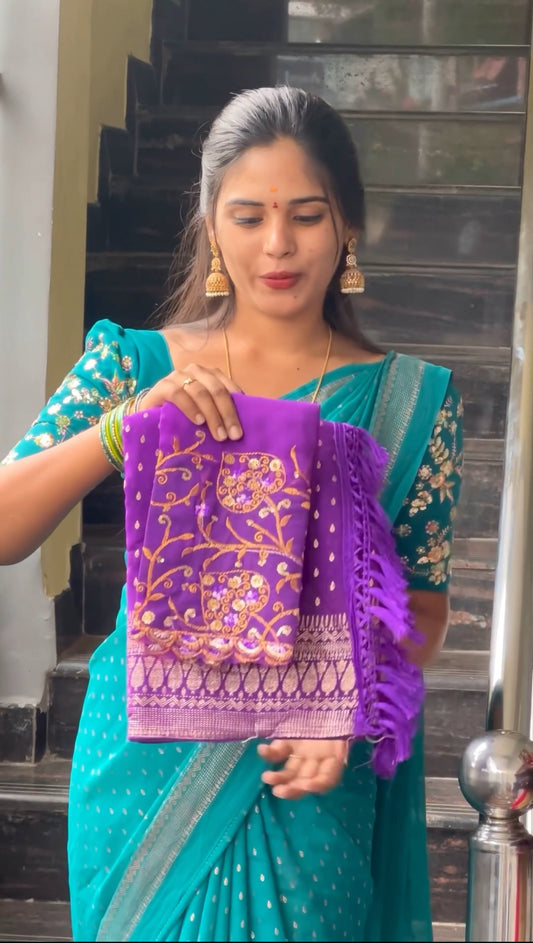 Saree & Work blouse combo