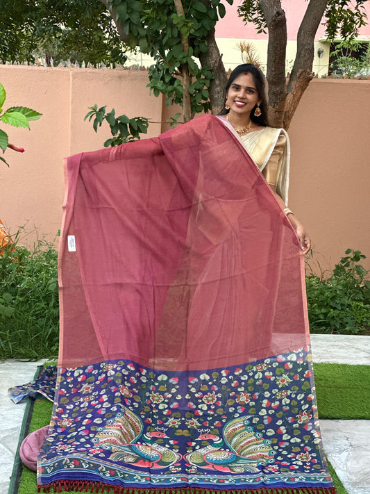 LINEN COTTON WITH KALAMKARI DESIGN