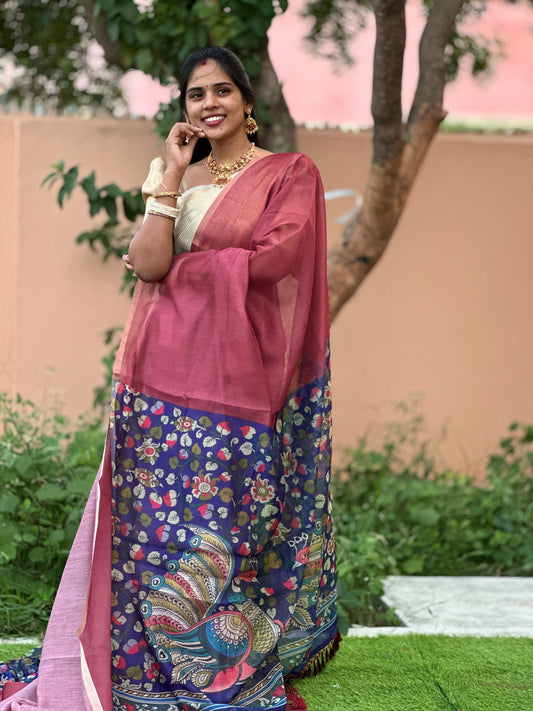 LINEN COTTON WITH KALAMKARI DESIGN