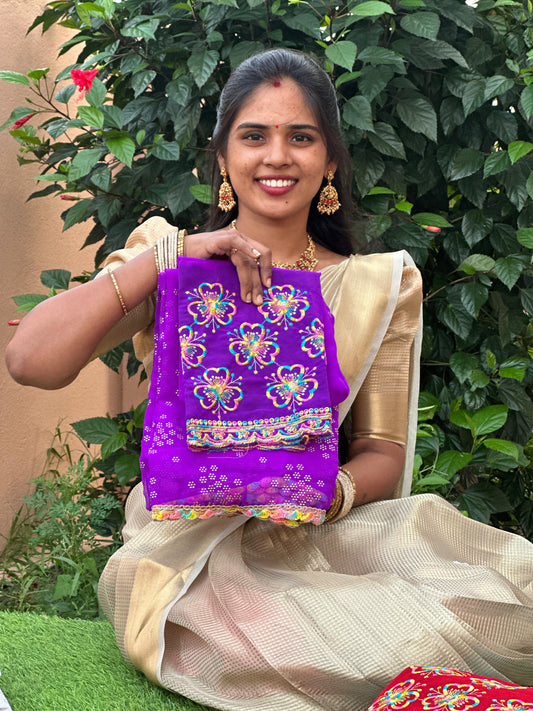 Saree & work blouse combo