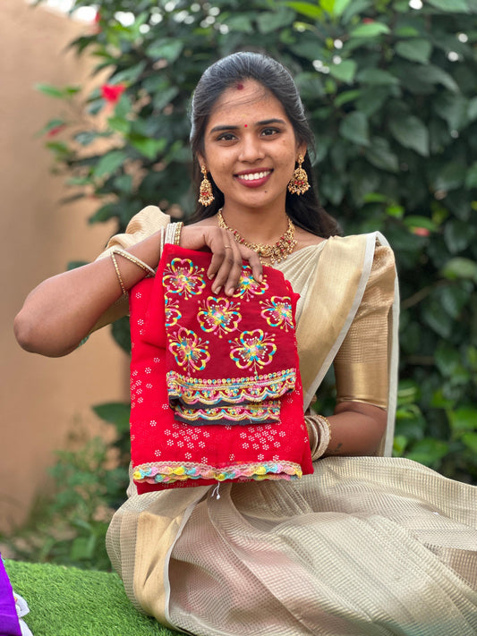 Saree & work blouse combo