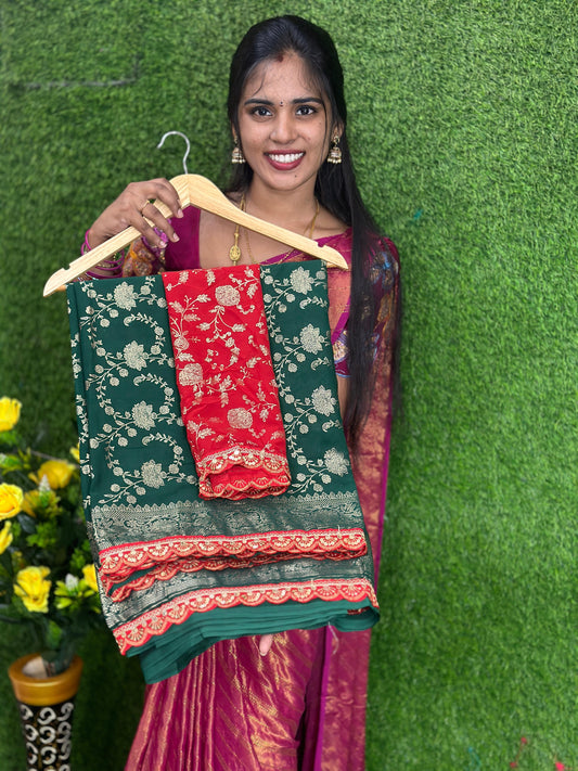 Saree & work blouse combo
