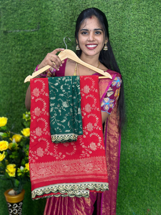 Saree & work blouse combo