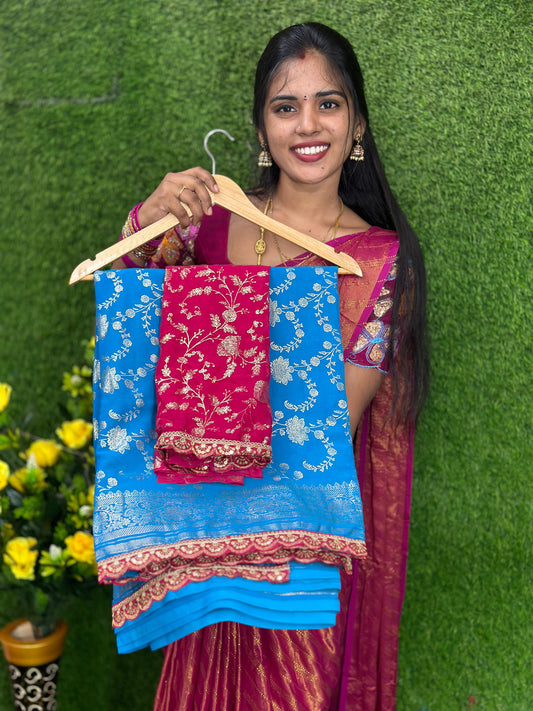 Saree & work blouse combo