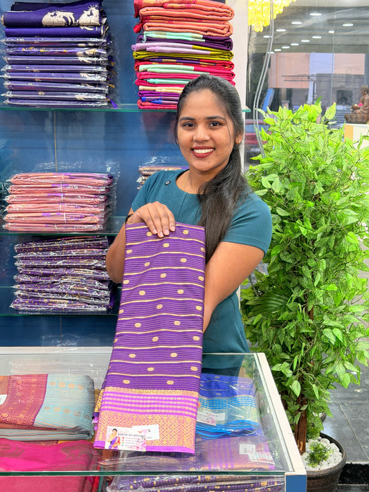 Grape silk saree