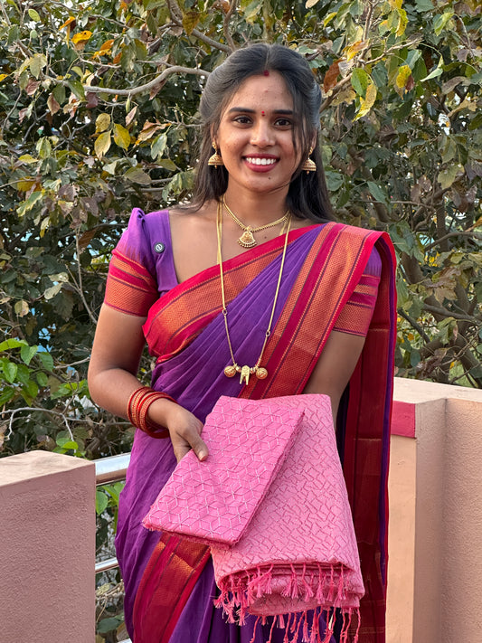 SAREE & WORK BLOUSE COMBO