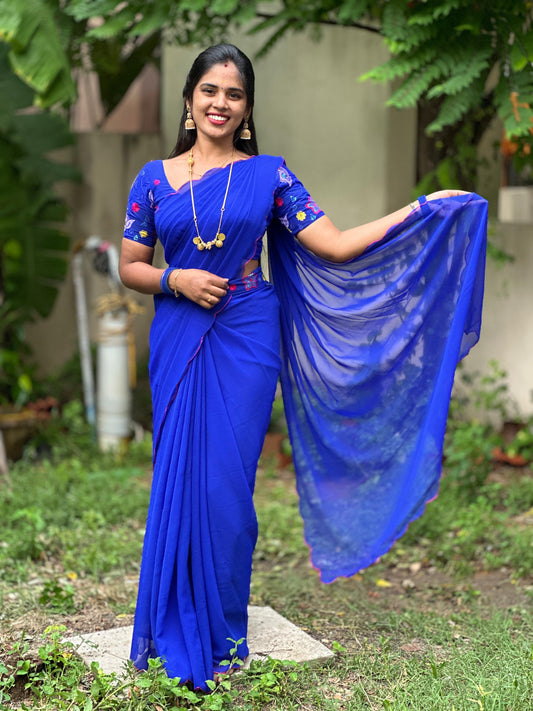 Saree & work blouse combo